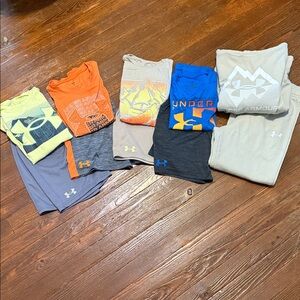 Under Armour Kids Short Sleeve Tees - Blue, Orange, Yellow, Gray, Beige